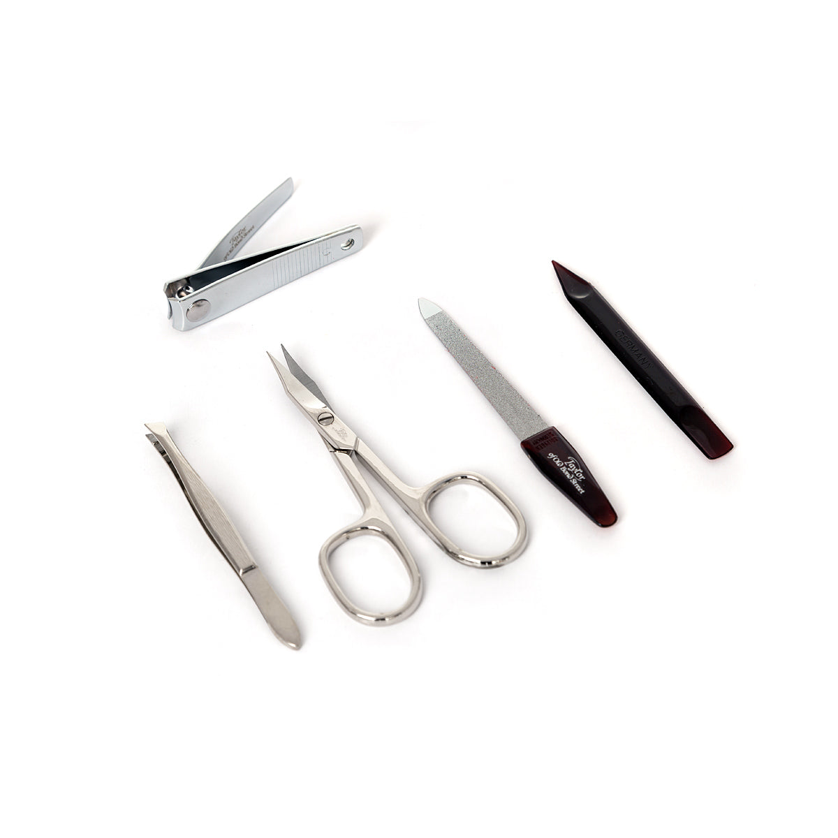 Taylor of Old Bond Street Tan Small Manicure Set, Inclusions